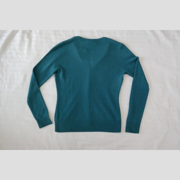 NY&Co XS Teal Cardigan with Teal Crystal Button - Picture 9 of 9